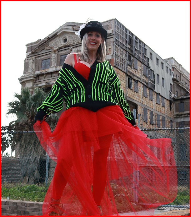 Ashley, portrait in red
